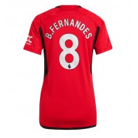 Fotbalové Dres Manchester United Bruno Fernandes #8 Dámské Domácí 2023-24 Krátký Rukáv